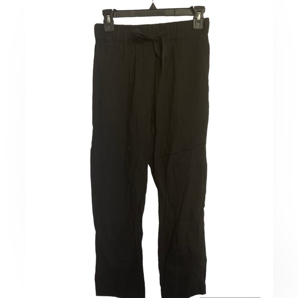 Aritzia Babaton Black Dav Linen Pants Size Small - Picture 1 of 9